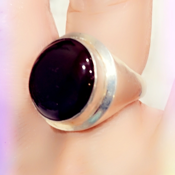 Men's Gemstone Ring! Size 7 1/2 Amber Hand Crafted Gemstone Ring